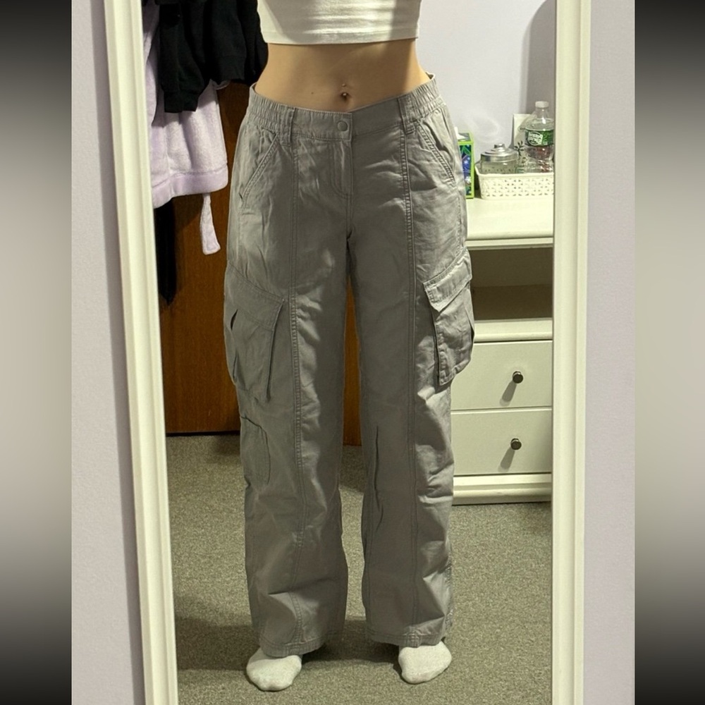 H&M Grey Baggy Cargo Pants